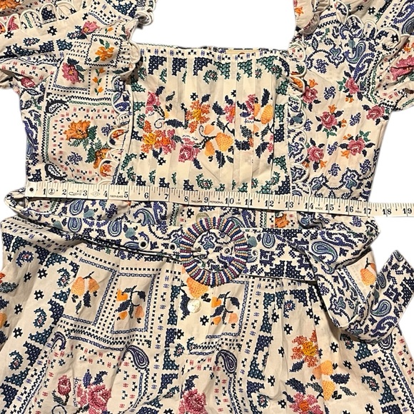 Farm Rio NWT Women's Romantic Bandanas Off-White Romper Size XL - Picture 12 of 14